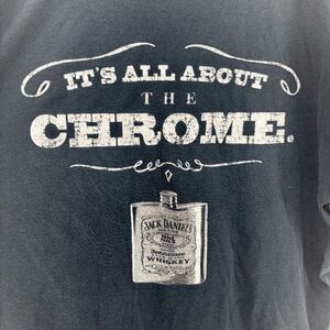 Vintage Jack Daniels T Shirt Size XL It's All About The Chrome Whisky Flask